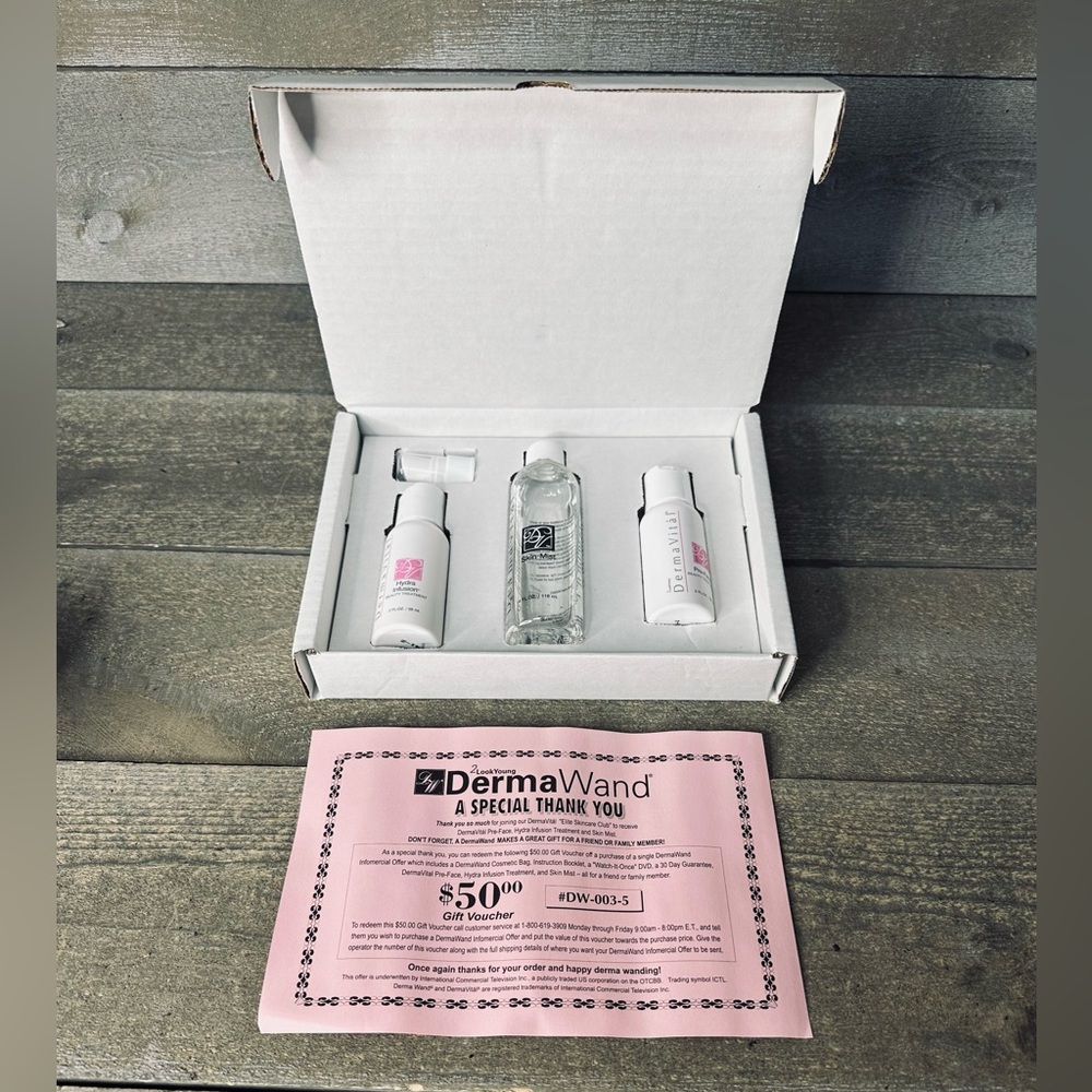 Derma Vital 3pc Set Pre-Face Treatment, Hydra Infusion & Skin Mist SEALED 2oz